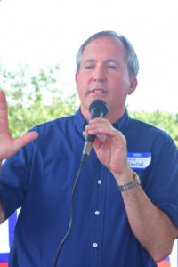 Texas Attorney General Ken Paxton at the Williamson county Grand Old Picnic, September 18